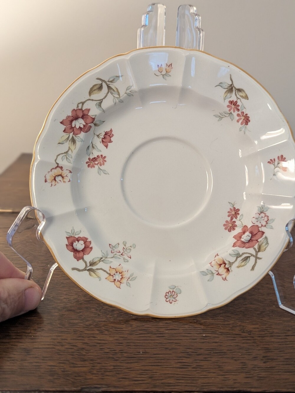 Autum Colors Nikko China Supreme "Lotus" Floral Saucer Plate 6” - Japan